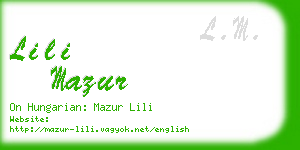 lili mazur business card